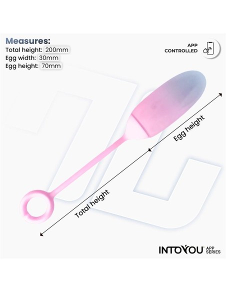 Huevo Silicona Doble Capa con APP Azul Rosa