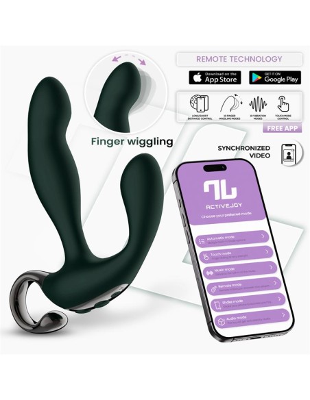 Greeny Masajeador Prostatico con Finger Wiggling y App
