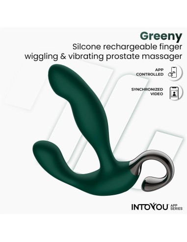 Greeny Masajeador Prostatico con Finger Wiggling y App