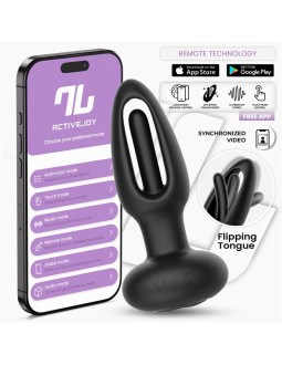 Zack Plug Anal con Flipping Tongue y Vibracion con App
