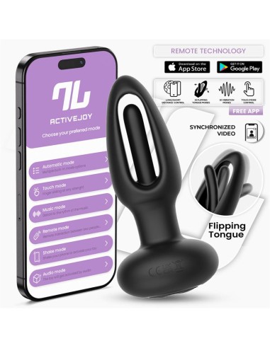 Zack Plug Anal con Flipping Tongue y Vibracion con App