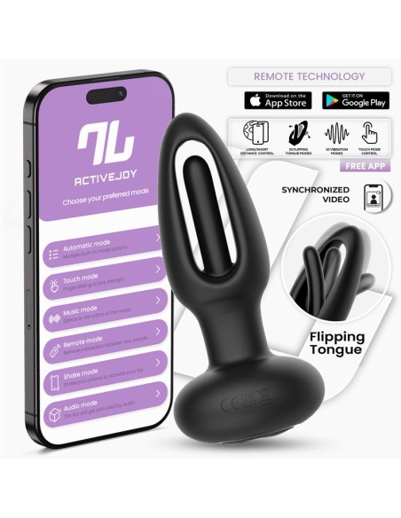 Zack Plug Anal con Flipping Tongue y Vibracion con App