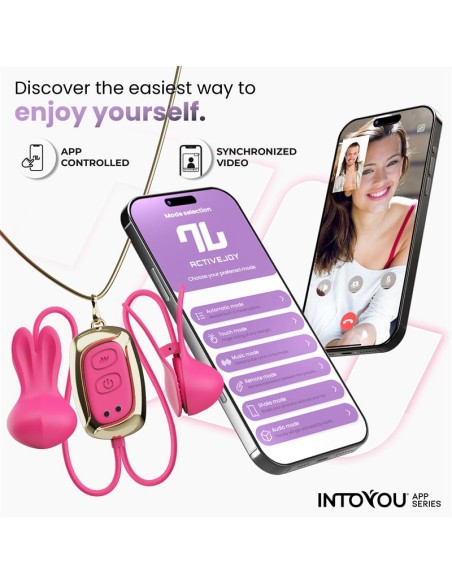 Tickly Pinzas para Pezones con Vibracion Control y Collar con APP