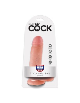 King Cock Pene con Testiculos de 7 Color Natural 2