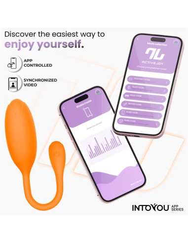 Logan Huevo Vibrador con APP Silicona Unibody Naranja