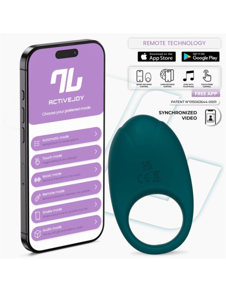 Ringo Anillo Vibrador con APP Unibody Verde