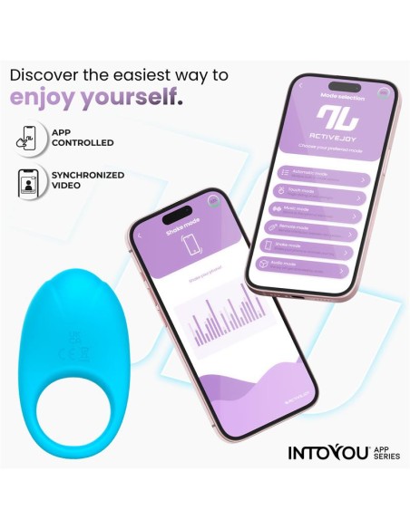 Ringo Anillo Vibrador con APP Unibody Azul