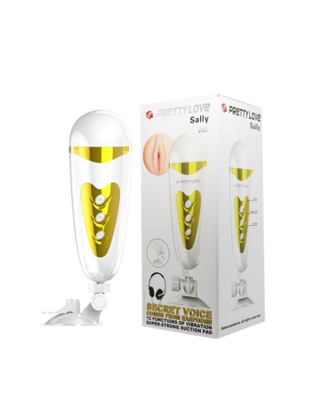Masturbador Sally Blanco y Dorado Vagina