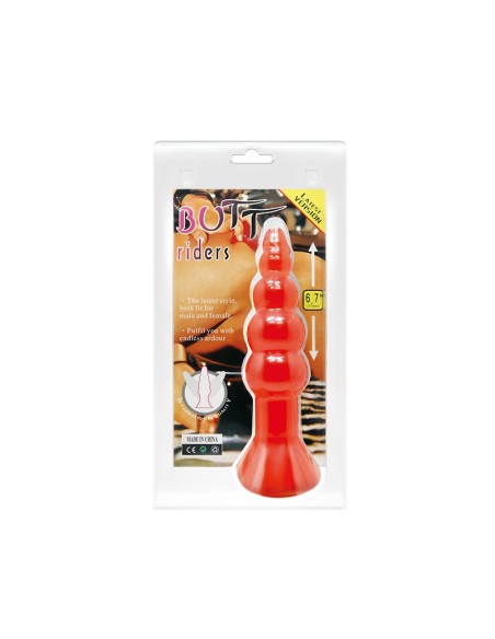 Baile Plug Anal Forma Bulbosa Color Naranja Baile Plug Anal Forma Bulbosa Color Naranja