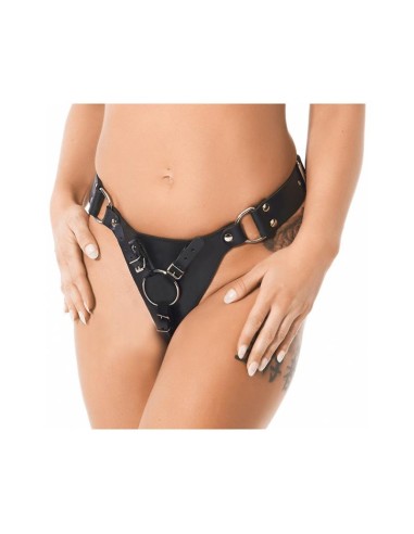 Arnes Ajustable de Cuero con 3 Anillos
