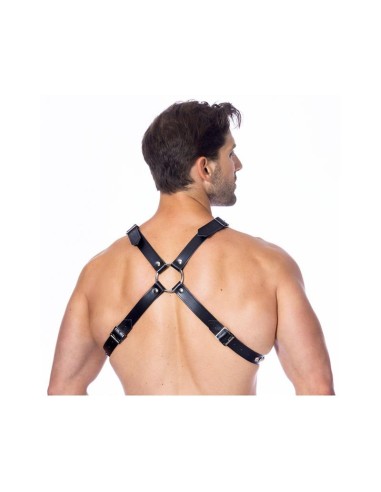 Arnes Ajustable de Cuero Cruzado