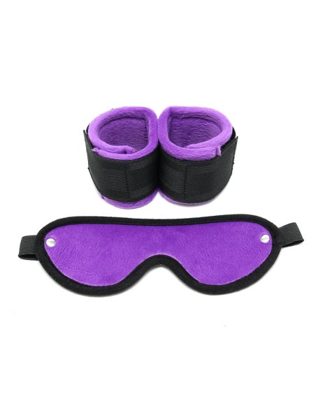 Rimba Bondage Play Esposas y Mascara Ajustables Color Purpura Rimba Bondage Play Esposas y Mascara Ajustables Color Purpura