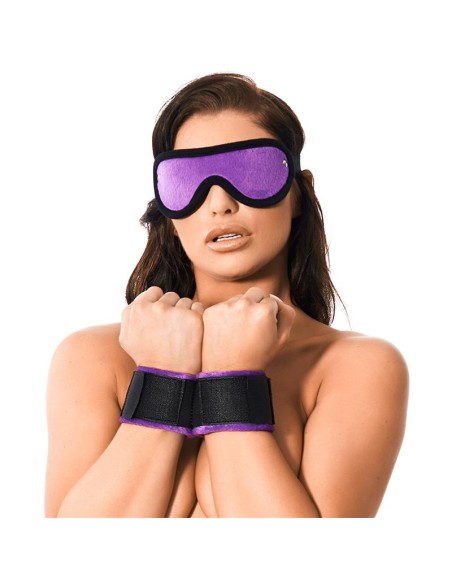 Rimba Bondage Play Esposas y Mascara Ajustables Color Purpura Rimba Bondage Play Esposas y Mascara Ajustables Color Purpura