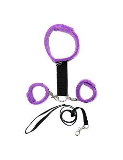 Collar y Esposas Desmontable Purpura Ajustable 2