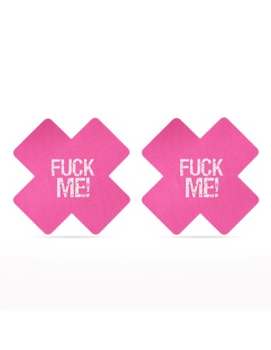 Pack Pezoneras Cruz Negro y Rosa FUCK ME