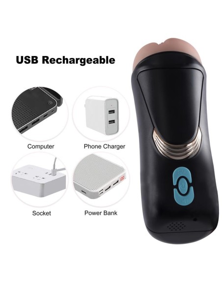 Masturbador Masculino Vagina con Gemidos Lauren Masturbador Masculino Vagina con Gemidos Lauren