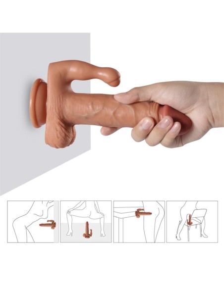 Brody Dildo con 20 Modos de Vibracion y Estimulador de Clitoris