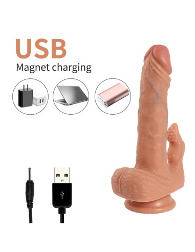 Julian Dildo con 20 Modos de Vibracion y Estimlador de Clitoris