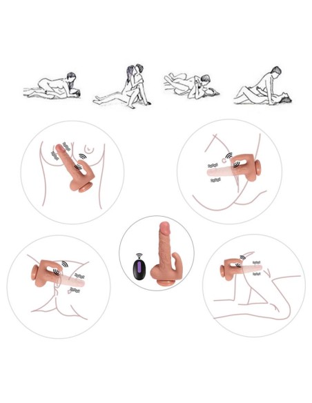 Haydon Dildo con 20 Modos de Vibracion y Estimulador de Clitoris Haydon Dildo con 20 Modos de Vibracion y Estimulador de Clitoris