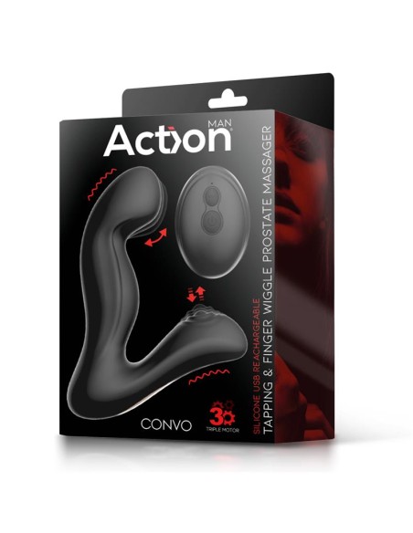 Convo Prostate Stimulator with Tapping and Finger Wiggle Function Convo Prostate Stimulator with Tapping and Finger Wiggle Function