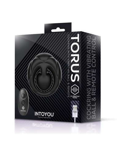 Torus Anillo Vibrador con Bola Clitoriana con Control Remoto USB