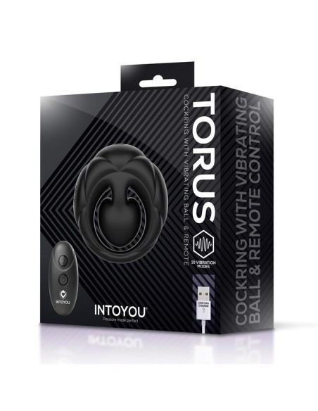 Torus Anillo Vibrador con Bola Clitoriana con Control Remoto USB