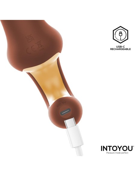 Mocca Vibrador con Thrusting y Mango Ergonomico USB