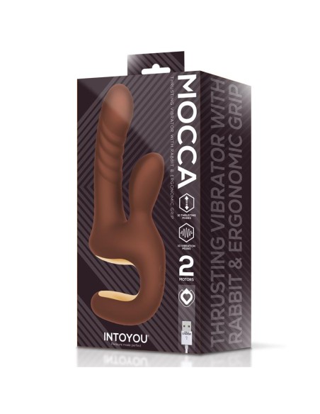 Mocca Vibrador con Thrusting y Mango Ergonomico USB
