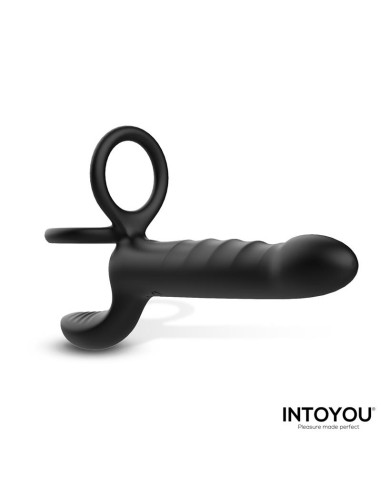 Magnor Dildo con Anillo Doble y Estimulador de Testiculos