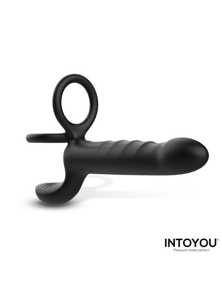 Magnor Dildo con Anillo Doble y Estimulador de Testiculos