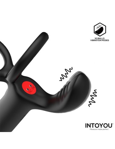 Magnor Dildo con Anillo Doble y Estimulador de Testiculos