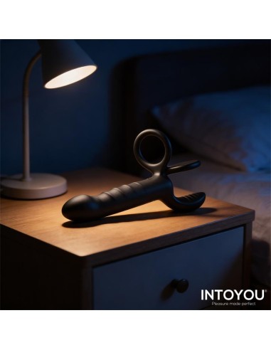 Magnor Dildo con Anillo Doble y Estimulador de Testiculos