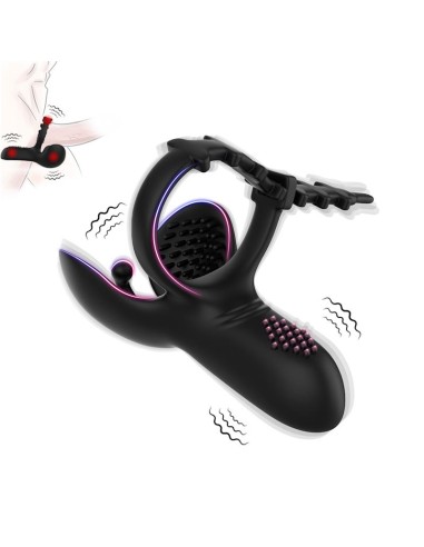 Anillo Vibrador para Pene y Testiculos Ajustable
