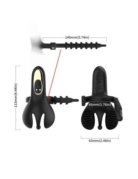Anillo Vibrador para Pene y Testiculos Ajustable