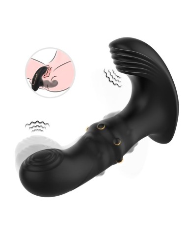Masajeador Prostatico Vibracion Thrusting y Estimulador de Clitoris
