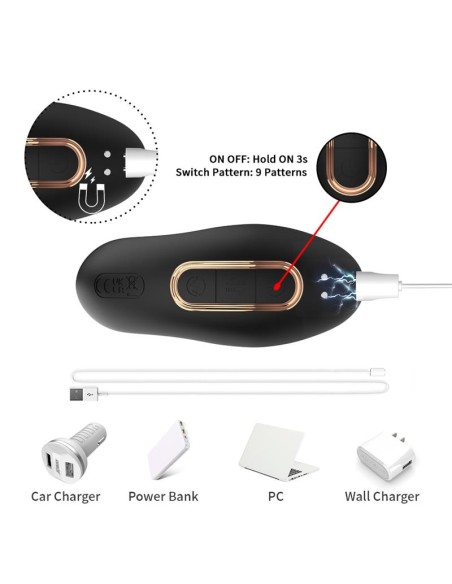 Masajeador Prostatico Vibracion Thrusting y Estimulador de Clitoris