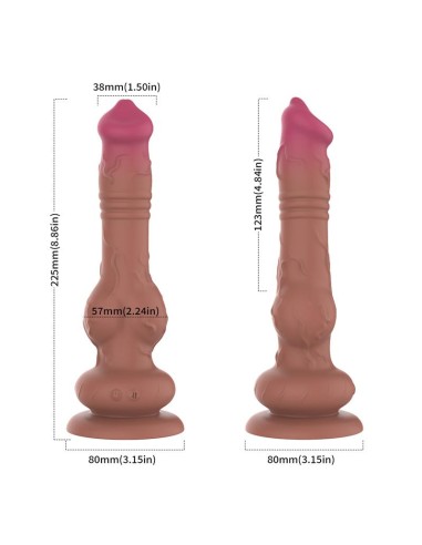 Dildo con Vibracion y Movimiento Thrusting