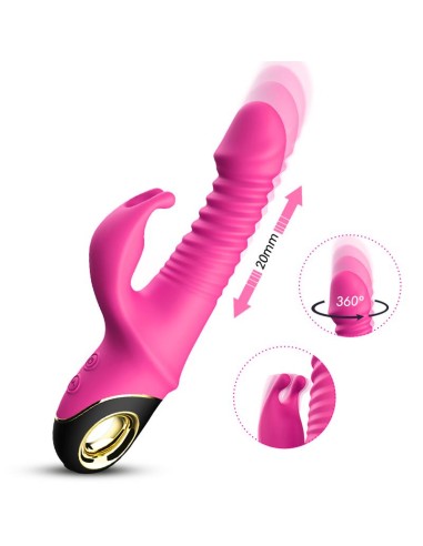Vibrador con Thrusting y Oscilacion 360º Rosa