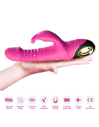 Vibrador con Thrusting y Oscilacion 360º Rosa