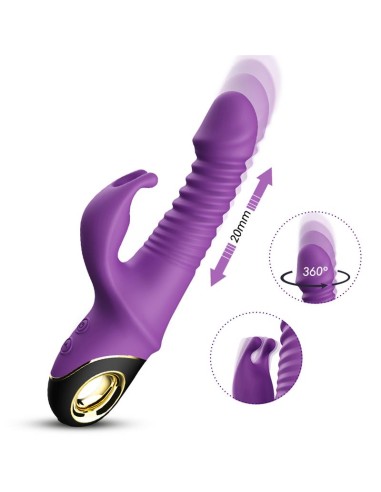 Vibrador con Thrusting y Oscilacion 360º Purpura