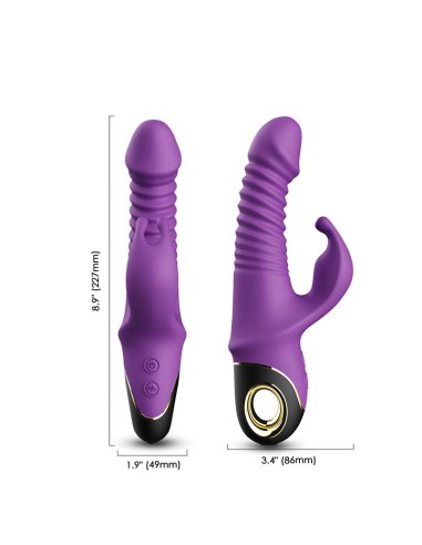 Vibrador con Thrusting y Oscilacion 360º Purpura
