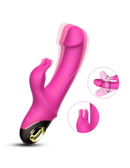 Vibrador con Rotacion 360º Rosa