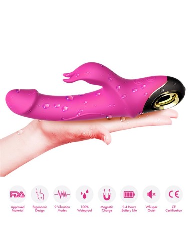 Vibrador con Rotacion 360º Rosa