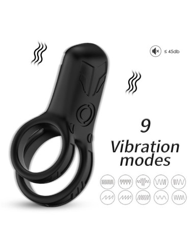 Mecha style Anillo Doble para el Pene con Vibracion