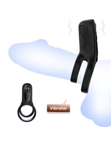 Mecha style Anillo Doble para el Pene con Vibracion