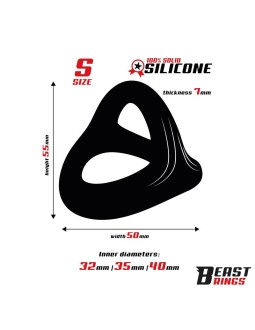 Anillo Triple Silicona Solida 40 35 32mm Talla S 2