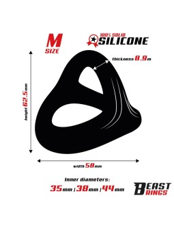 Anillo Triple Silicona Solida 44 38 35mm Talla M 2