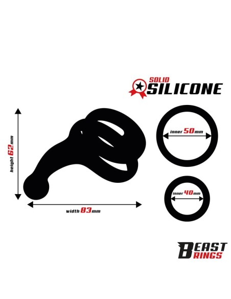 Anillo Doble Silicona Solida 50 40 mm