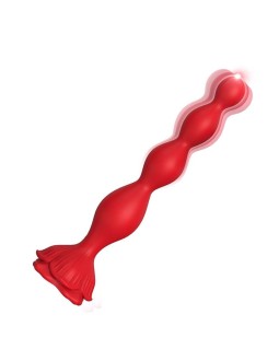 Cadena Anal con Vibracion Base de Rosa
