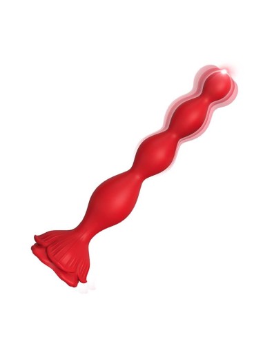 Cadena Anal con Vibracion Base de Rosa